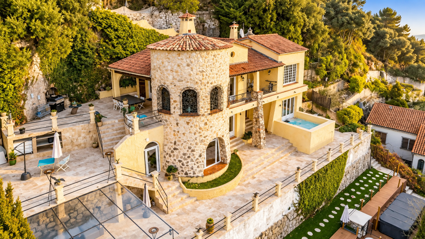 Luxury Unique Places’ La Turbie Villa Pairs an Outdoor Kitchen With a Private Hydropool